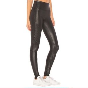 SPANX Black Moto Leggings Small EUC